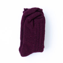 Load image into Gallery viewer, sokk plommerod bakside