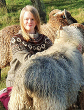 Load image into Gallery viewer, The Lygra sweater - knitting set with wild sheep yarn
