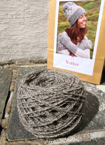 Wild sheep mittens - knitting pack with wild sheep yarn